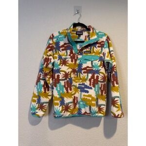 Patagonia Synchilla Fleece Pullover Snap T All Over Tree Print Women XS 2200